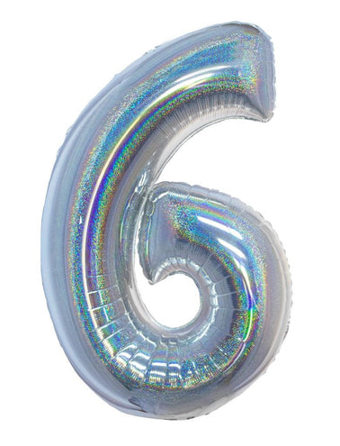 e-carnavalskleding-SYK Folieballon 102 cm glitter zilver