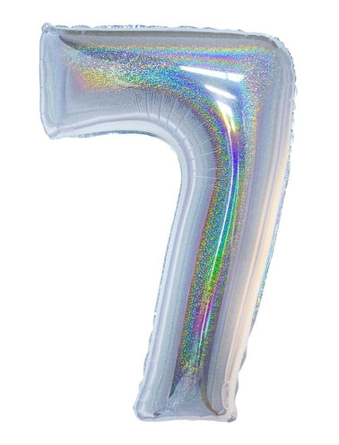 e-carnavalskleding-SYK Folieballon 102 cm glitter zilver