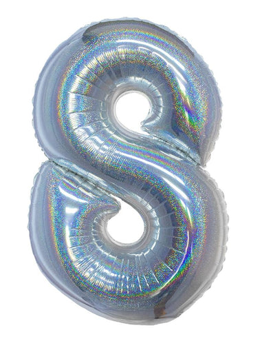 e-carnavalskleding-SYK Folieballon 102 cm glitter zilver