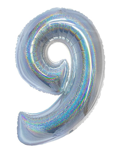 e-carnavalskleding-SYK Folieballon 102 cm glitter zilver