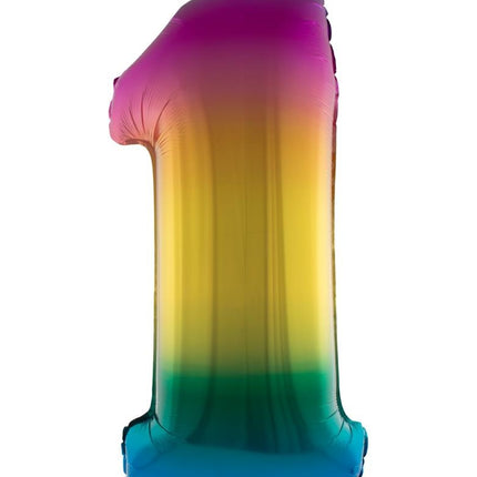 e-carnavalskleding-SYK Folieballon 102 cm regenboog