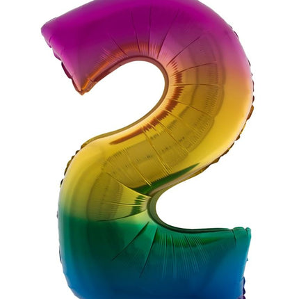 e-carnavalskleding-SYK Folieballon 102 cm regenboog