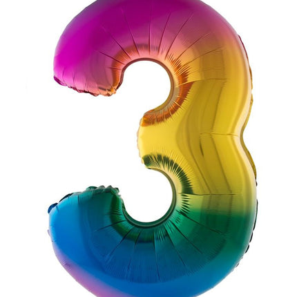 e-carnavalskleding-SYK Folieballon 102 cm regenboog