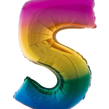 e-carnavalskleding-SYK Folieballon 102 cm regenboog