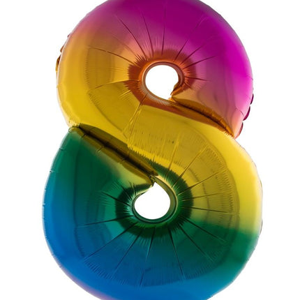 e-carnavalskleding-SYK Folieballon 102 cm regenboog