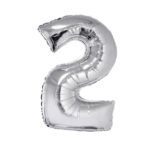 e-carnavalskleding-SYK Folieballon 102 cm zilver