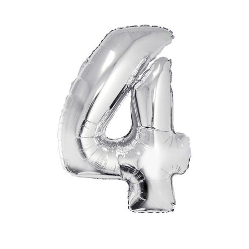 e-carnavalskleding-SYK Folieballon 102 cm zilver
