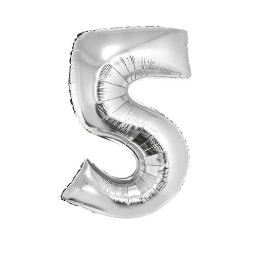 e-carnavalskleding-SYK Folieballon 102 cm zilver