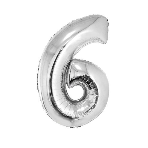 e-carnavalskleding-SYK Folieballon 102 cm zilver