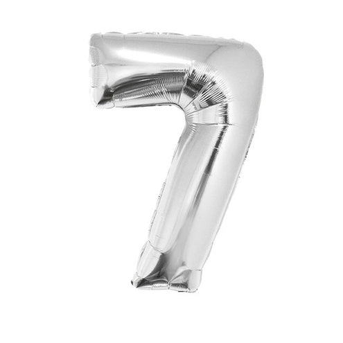 e-carnavalskleding-SYK Folieballon 102 cm zilver