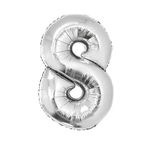 e-carnavalskleding-SYK Folieballon 102 cm zilver