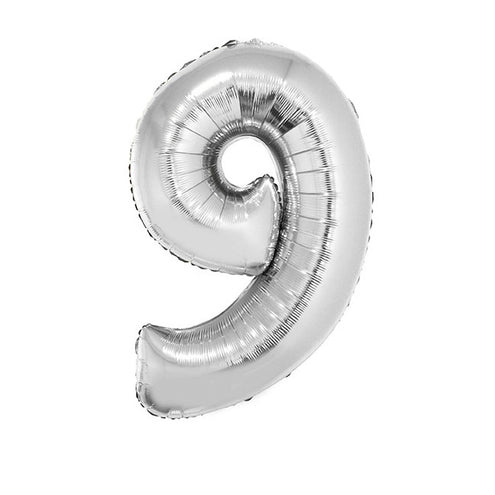e-carnavalskleding-SYK Folieballon 102 cm zilver