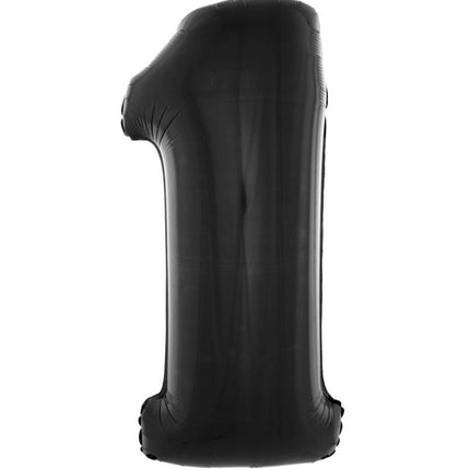 e-carnavalskleding-SYK Folieballon 102 cm zwart