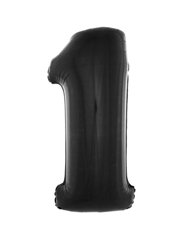 e-carnavalskleding-SYK Folieballon 102 cm zwart