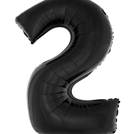e-carnavalskleding-SYK Folieballon 102 cm zwart