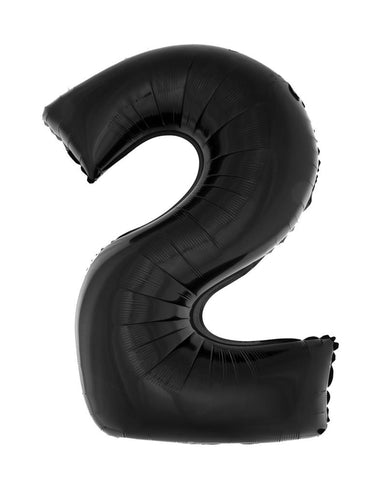 e-carnavalskleding-SYK Folieballon 102 cm zwart