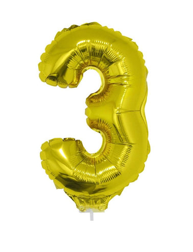 e-carnavalskleding-SYK Folieballon 41 cm goud op stokje