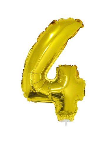 e-carnavalskleding-SYK Folieballon 41 cm goud op stokje