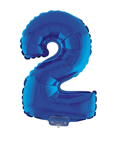e-carnavalskleding-SYK Folieballon 41 cm op stokje blauw