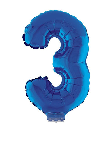 e-carnavalskleding-SYK Folieballon 41 cm op stokje blauw