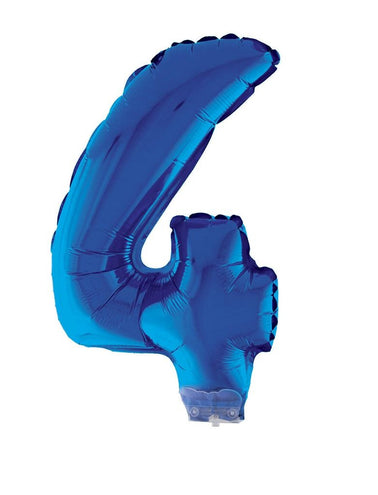 e-carnavalskleding-SYK Folieballon 41 cm op stokje blauw