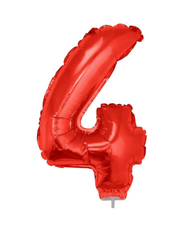 e-carnavalskleding-SYK Folieballon 41 cm op stokje rood