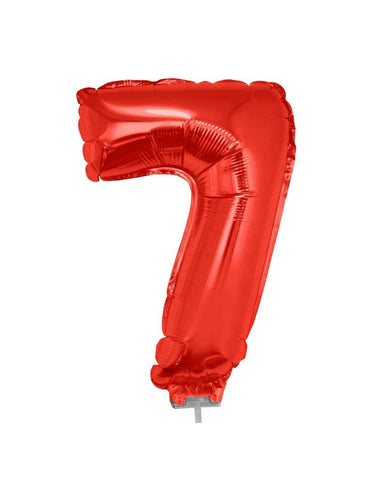 e-carnavalskleding-SYK Folieballon 41 cm op stokje rood