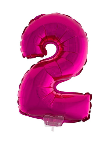 e-carnavalskleding-SYK Folieballon 41 cm op stokje roze
