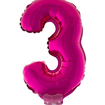 e-carnavalskleding-SYK Folieballon 41 cm op stokje roze