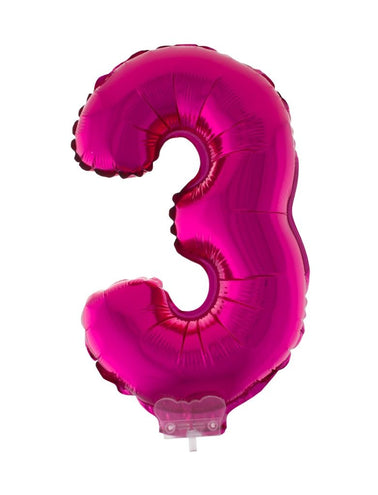 e-carnavalskleding-SYK Folieballon 41 cm op stokje roze