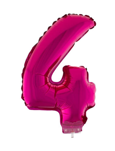 e-carnavalskleding-SYK Folieballon 41 cm op stokje roze