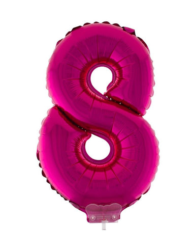 e-carnavalskleding-SYK Folieballon 41 cm op stokje roze
