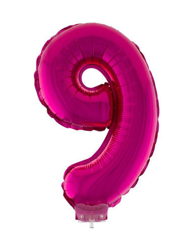 e-carnavalskleding-SYK Folieballon 41 cm op stokje roze