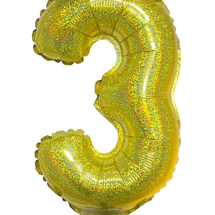 e-carnavalskleding-SYK Folieballon 41cm op stokje glitter goud