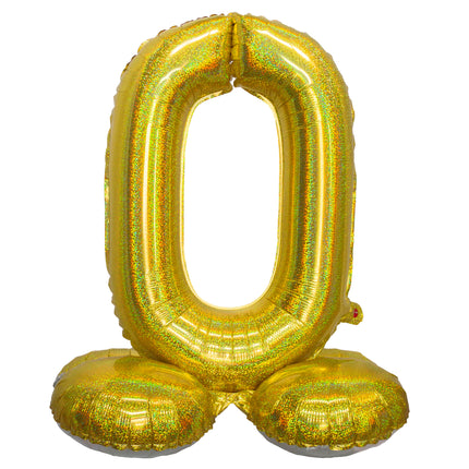 e-carnavalskleding-SYK Folieballon 82 cm glitter goud