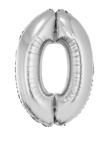 e-carnavalskleding-SYK Folieballon 82 cm zilver