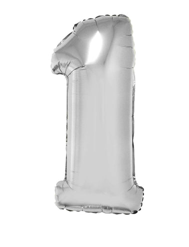e-carnavalskleding-SYK Folieballon 82 cm zilver