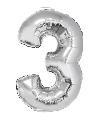 e-carnavalskleding-SYK Folieballon 82 cm zilver
