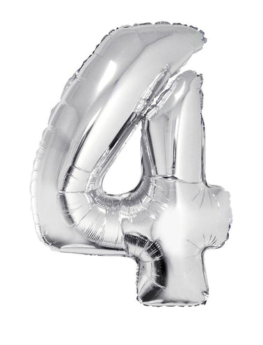 e-carnavalskleding-SYK Folieballon 82 cm zilver