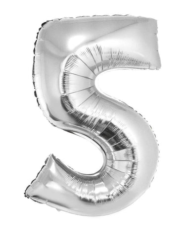 e-carnavalskleding-SYK Folieballon 82 cm zilver
