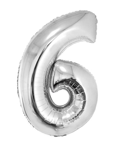 e-carnavalskleding-SYK Folieballon 82 cm zilver