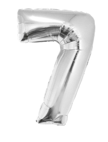 e-carnavalskleding-SYK Folieballon 82 cm zilver