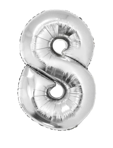 e-carnavalskleding-SYK Folieballon 82 cm zilver