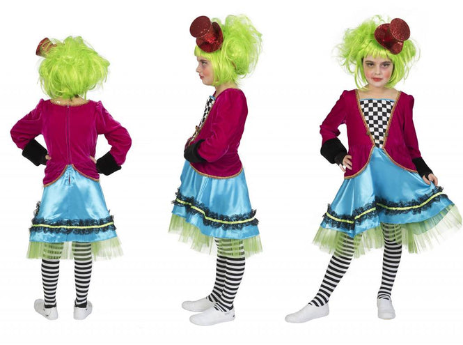 e-carnavalskleding-SYK Gek Mad Hatter pak meisje