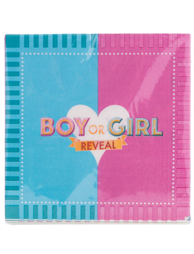 e-carnavalskleding-SYK Gender Reveal servetten baby shower party