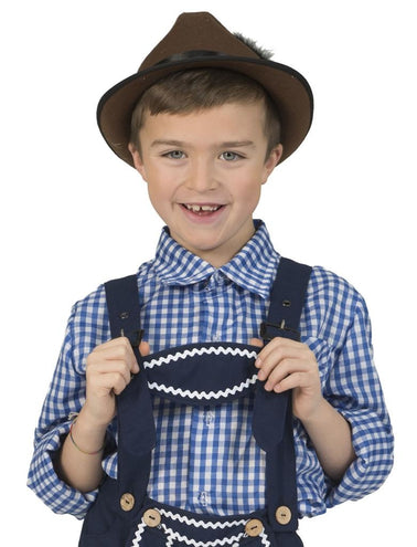 e-carnavalskleding-SYK Geruite Beierse blouse kinderen