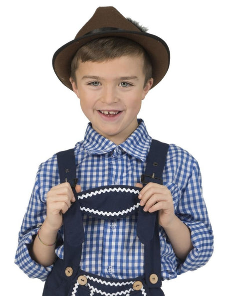 e-carnavalskleding-SYK Geruite Beierse blouse kinderen