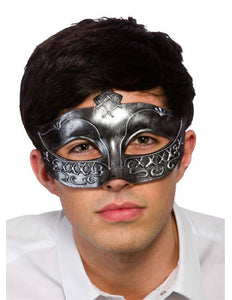e-carnavalskleding-SYK Gladiator oogmasker in antiek zilver