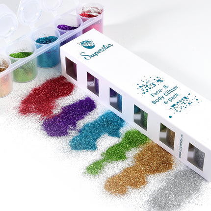 e-carnavalskleding-SYK Glitter sixpack superstar glitters Happy  90 ml