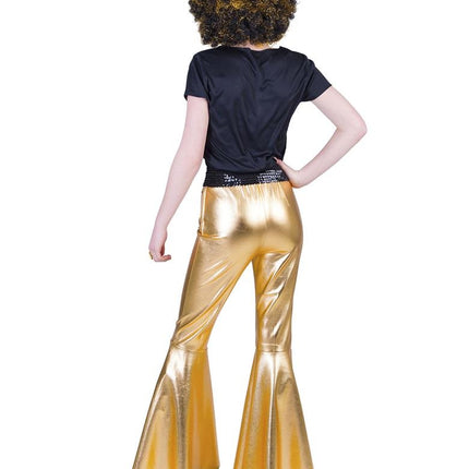 e-carnavalskleding-SYK Gouden Disco broek Fever dames